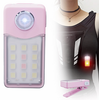 Linterna clip LED rosa Linterna clip LED rosa