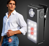 Linterna clip LED luz roja y blanca Linterna clip LED luz roja y blanca