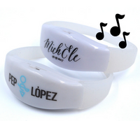 Pulseras LED por sonido